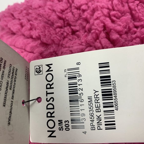 Nordstrom BP456355MI Pull-on Boot Women S/M(5-7) Pink Berry Faux Shearling 8005 - Picture 6 of 8
